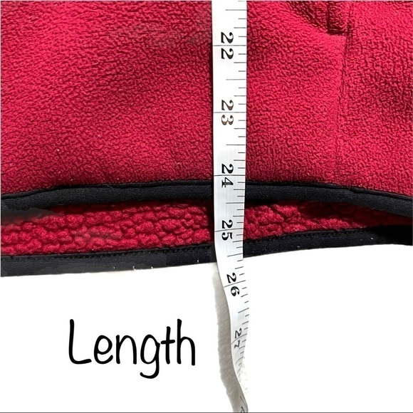 Eddie Bauer 2000’S Red 1/2 Zip Fleece Pullover Cozy Sweatshirt Size Small - Picture 15 of 16